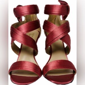 Artelier Nicole Miller Pink Satin Heels – Size 8